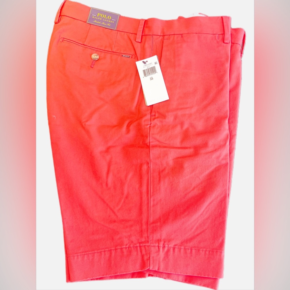 Ralph Lauren Polo Slim Fit Stretch Shorts Classic Red Size 33